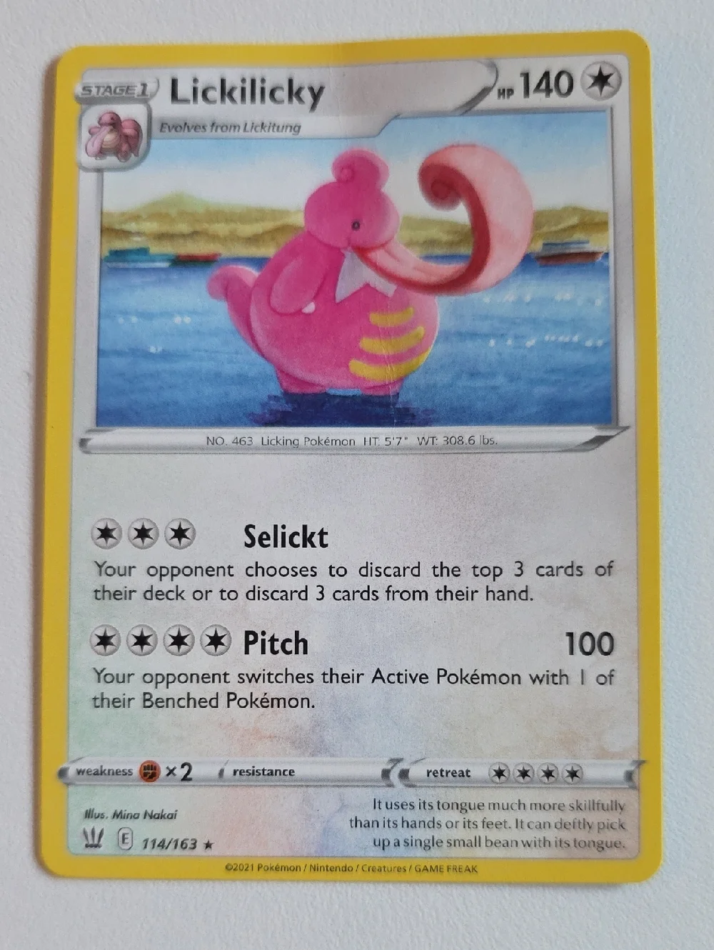 Pokemon Lickitung And Lickilicky Card